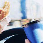 distracted driver eating