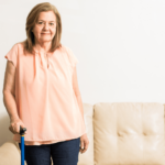 a woman with reasons for needing a cane