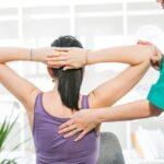 woman treating pain