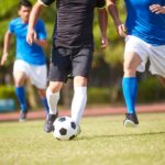 People playing football.